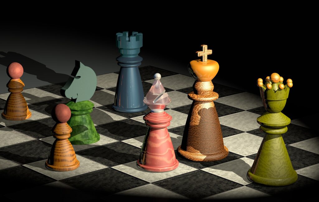 colorful chess pieces gtg