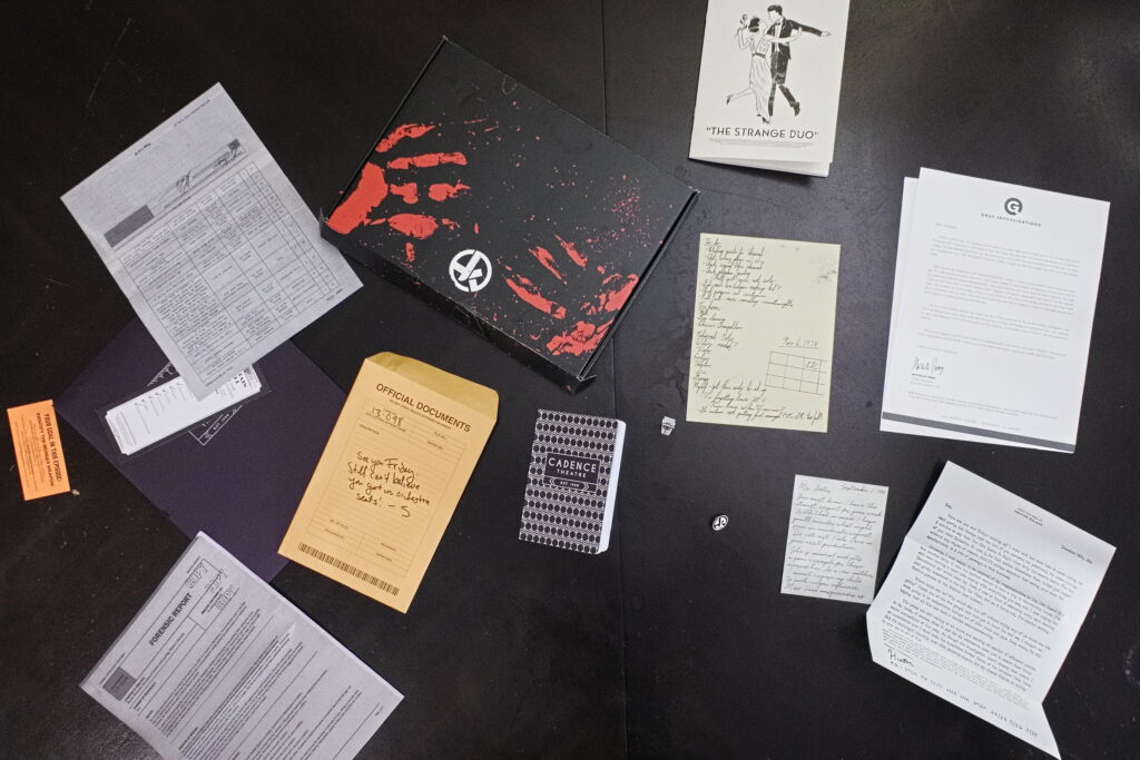 Contents of Hunt a Killer Episode One of Curtain Call
