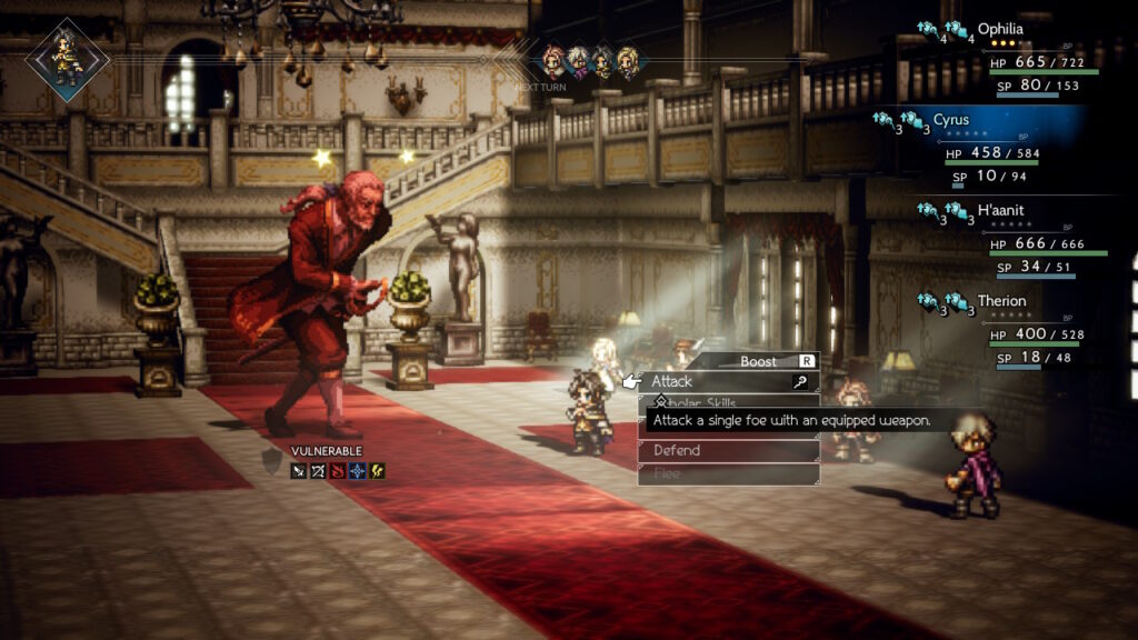 Screenshot of Octopath Traveler