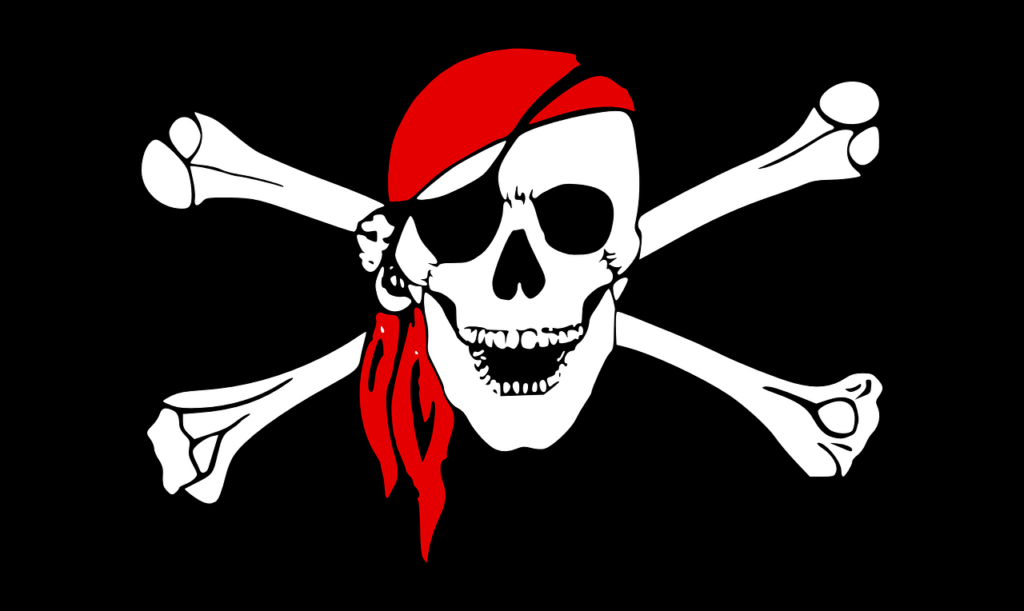A pirate skull and crossbones