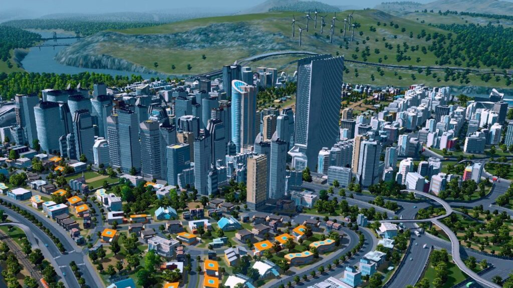 Buildings and skyscrapers in Cities: Skylines