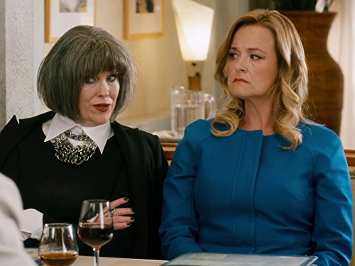 Moira with funny wig Schitt's Creek